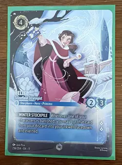Disney Lorcana Belle - Snowfield Strategist Enchanted Foil Full Art 236/204 EN - Image 1