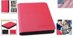 Luxury Faux Leather Trading Card Binder with 540 Capacity - Red, 9 Pocket Design - Image 2