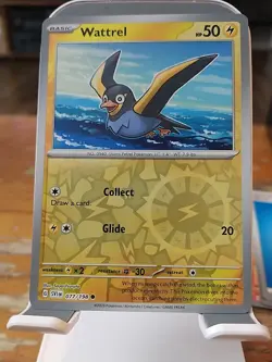 Pokemon TCG Wattrel Reverse Holo Card 077/198 Scarlet & Violet Base Set - Image 1