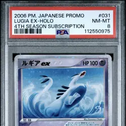 Pokemon Lugia EX Players Club Promo Card PSA 8 - Image 2