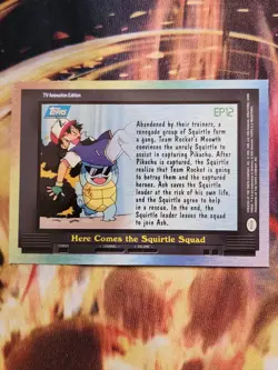 Topps Pokemon Card - EP12 - Here Comes the Squirtle Squad - Holo Foil Blue - NM - Image 4