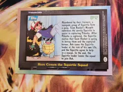 Topps Pokemon Card - EP12 - Here Comes the Squirtle Squad - Holo Foil Blue - NM - Image 5