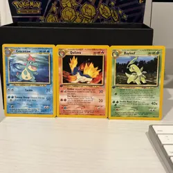 Pokemon TCG Quilava Croconaw Bayleef Neo Genesis Card 46/111 1st Edition 3 PACK - Image 1