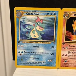 Pokemon TCG Quilava Croconaw Bayleef Neo Genesis Card 46/111 1st Edition 3 PACK - Image 2