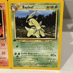 Pokemon TCG Quilava Croconaw Bayleef Neo Genesis Card 46/111 1st Edition 3 PACK - Image 4
