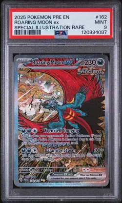 Pokemon TCG Prismatic Evolutions Roaring Moon EX Card 162/131 Sir PSA 9 - Image 3