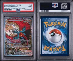 Pokemon TCG Prismatic Evolutions Roaring Moon EX Card 162/131 Sir PSA 9 - Image 4