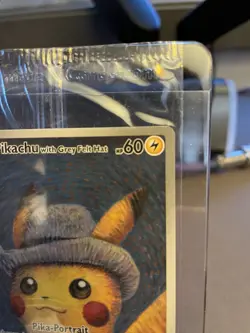 Pokemon x Van Gogh: Pikachu with Grey Felt Hat - 085 Promo Card - Sealed - Image 4