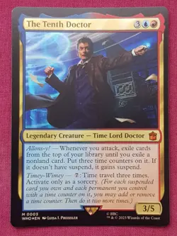 Magic The Gathering DOCTOR WHO FOIL THE TENTH DOCTOR blue/red card MTG - Image 1