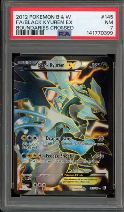 Pokemon Black Kyurem EX Boundaries Crossed Full Art #145 PSA 7 - Image 1