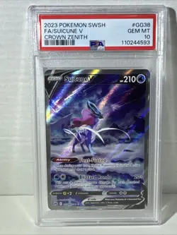 Suicune V GG38/GG70 PSA 10 GEM MINT Pokemon Crown Zenith - Image 1