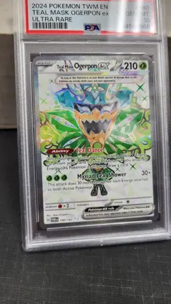 2024 TEAL MASK OGERPON EX ULTRA RARE TWILIGHT MASQUERADE TCG POKEMON PSA 10 #190 - Image 4