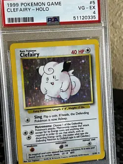 1999 Pokemon Base Unlim Clefairy holo 5/102 PSA 4 VG-EX vintage (cert 83391106) - Image 2