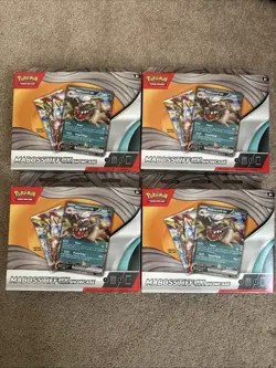Pokemon TCG Mabosstiff ex Showcase Box Lot of 4 Sealed Promo Card Booster Packs - Image 1