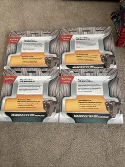 Pokemon TCG Mabosstiff ex Showcase Box Lot of 4 Sealed Promo Card Booster Packs - Image 4