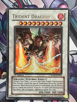 Trident Dragion RGBT-EN043 1st Edition ULTRA RARE YuGiOh Card - Image 1