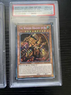 Yu-Gi-Oh TCG God Cards Set 1st Edition PSA 10 Slifer Obelisk Winged Dragon Of Ra - Image 4