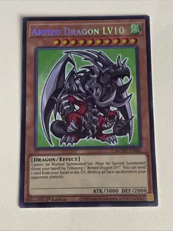 Yugioh Armed Dragon LV10 - 1st Edition Secret Rare Chibi Art NM - Free Holo - B - Image 1