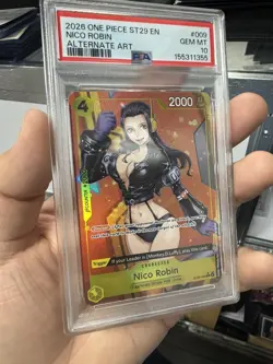 Nico Robin PSA 10 GEM MINT One Piece Starter Deck Egghead Promo Card ST29-009 - Image 2