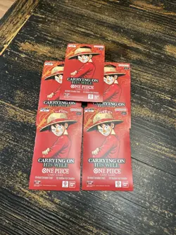 (x5) One Piece TCG: Carrying On His Will Sleeved Booster Pack Lot OP-13 ENGLISH - Image 1