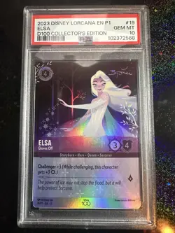 Ravensburger Disney Lorcana Elsa Gloves Off Alt Art Holo EN PSA 10 #19 - Image 1