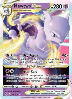 Mewtwo VSTAR - Pokemon GO NM Pokemon Card - Image 1