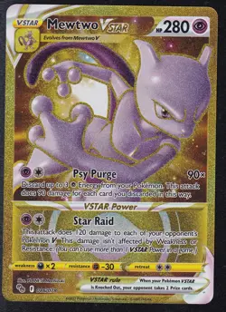 Pokemon Mewtwo VSTAR 086/078 Secret Rare Pokemon GO - Image 1