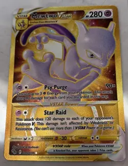 MewTwo VStar 086/078 Gold Pokemon Go Pokemon TCG NM - Image 1