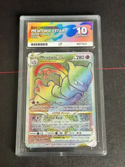 2022 Pokemon Go Mewtwo VStar Secret Rare #079 Ace 10 Gem Mint - Image 1