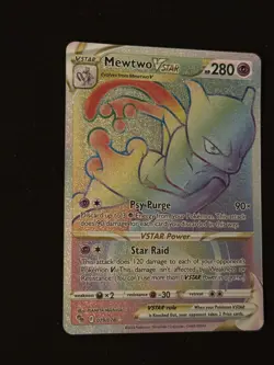 Mewtwo VSTAR 079/078 Pokemon GO Rainbow Secret Rare Holo NM - Image 3