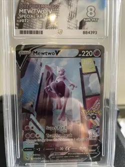 Pokemon TCG Mewtwo VSTAR Half Art Card Pokemon Go 072/078 Ace 8 - Image 1