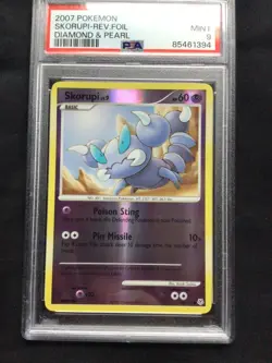 Pokemon Cards: Diamond and Pearl Reverse Holo: Skorupi 99/130 PSA 9 - Image 2