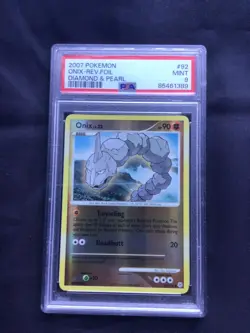Pokemon Cards: Diamond and Pearl Reverse Holo: Onix 92/130 PSA 9 - Image 1