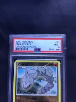 Pokemon Cards: Diamond and Pearl Reverse Holo: Onix 92/130 PSA 9 - Image 3
