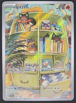 Litten 167/162 IR Full Art Holo POKEMON TCG Temporal Forces TEF ENGLISH NM/M - Image 1