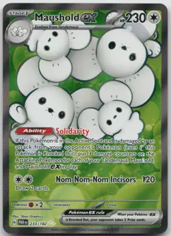 Maushold ex 233/182 Ultra Rare Paradox Rift Pokemon Near Mint - Image 1