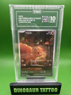 Pokemon Vulpix Mega Base Set 138/132 Illustration Rare TAG 10 English - Image 1