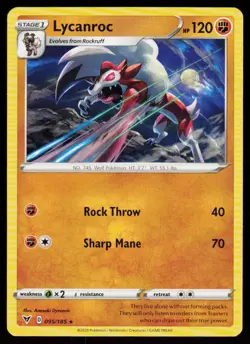 Lycanroc 095/185 Rare Vivid Voltage Pokemon Near Mint - Image 1