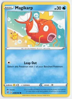 Magikarp 039/192 Common Rebel Clash Pokemon Lightly Played - Image 1