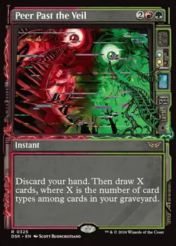 Peer Past the Veil Showcase Foil - Duskmourn: House Of Horror MTG-NM - Image 1