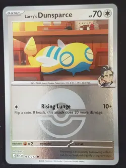 Pokemon Larry's Dunsparce Ascended Heroes Poke Ball Holo 163/217 NM-EX - Image 1