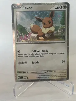🌀 Pokemon SVP 043 - Black Star Promo Eevee Cosmos Holo - DOUBLE SWIRL 🌀 - Image 1