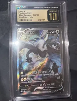Pokemon Lugia V Silver Tempest Full Alt Art #186 CGC 10 Pristine - Image 1