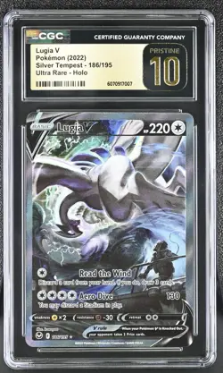 Pokemon Lugia V Silver Tempest Full Alt Art #186 CGC 10 Pristine - Image 2