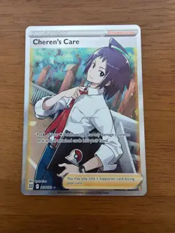 Cheren's Care 168/172 Full Art Brilliant Stars Pokemon Card - Image 1
