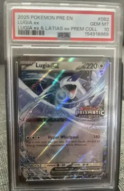 POKEMON 2025 Lugia Latias Premium Prismatic LUGIA EX 082 Stamped PSA 10 LOW POP! - Image 1