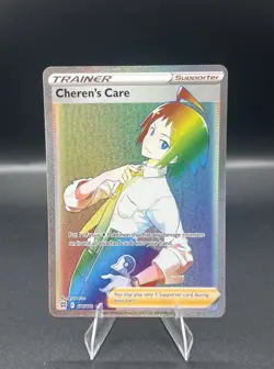 Cheren's Care 177/172 Brilliant Stars Full Art Secret Rainbow Rare Pokemon - Image 1