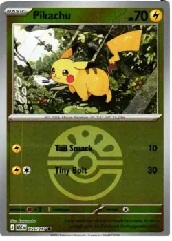 Pikachu (Friend Ball) 055/217 Holo Ascended Heroes Pokemon Reverse Holo NM - Image 1