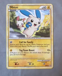 Pokemon Unleashed Card Minun 34/95 Uncommon (LP) Non Holo 2010 - Image 1