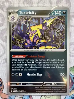 Toxtricity 068/094 Rare Phantasmal Flames Pokemon Reverse Holo Near Mint - Image 1